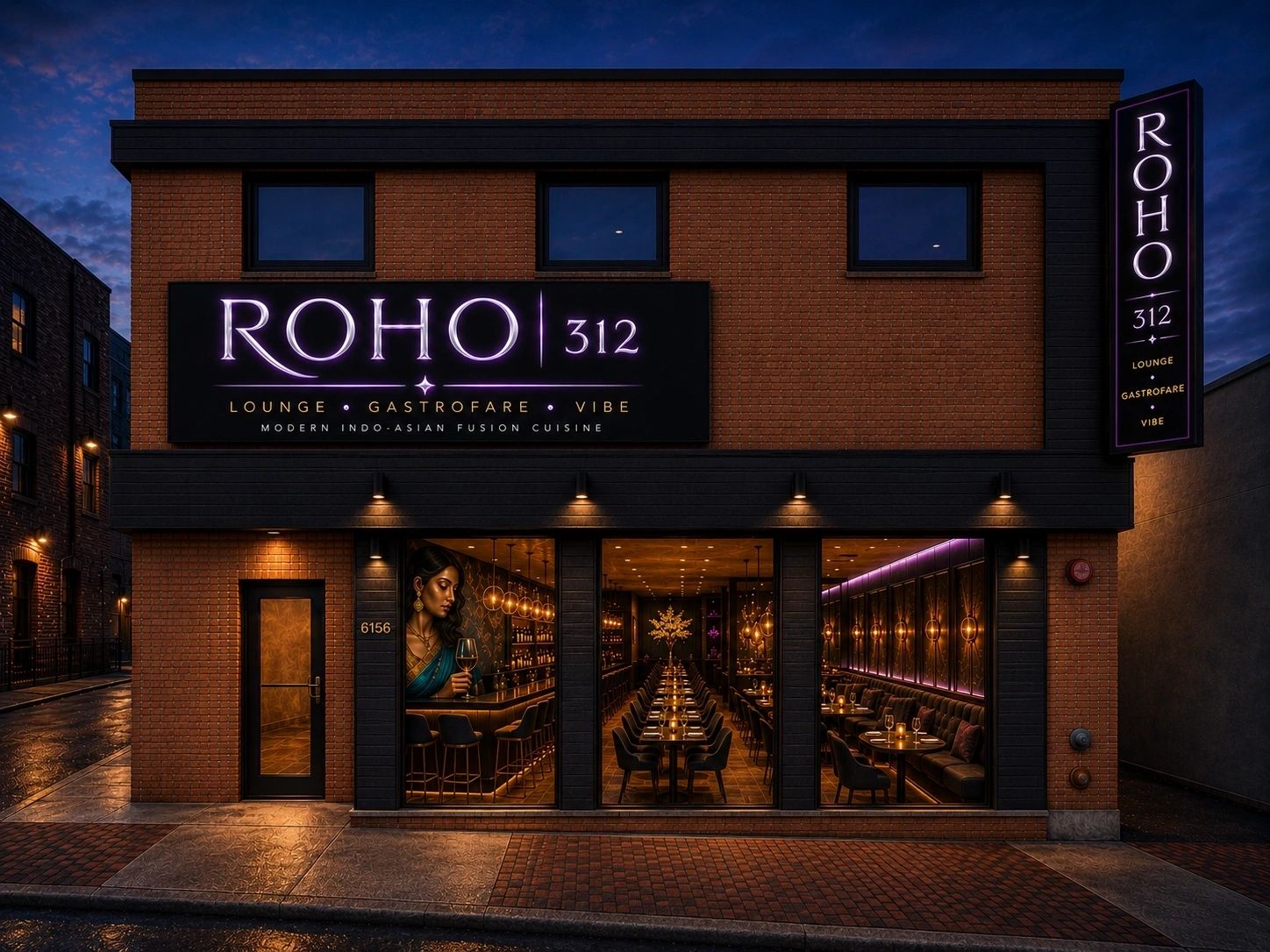ROHO 312 storefront — Lounge, Gastrofare, Vibe